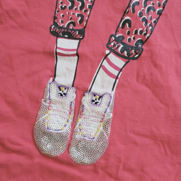 Frendz Pink Top Girls Size 7-8 Years Short Sleeves - Picture 2 of 3